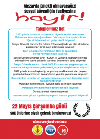 SGK HAFTASI EYLEM  / DİJİTAL BİLDİRİ (Mayıs 2024)