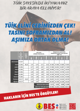 3 EKİM TÜİK EYLEMİNE ÇAĞRI (Eylül 2024)